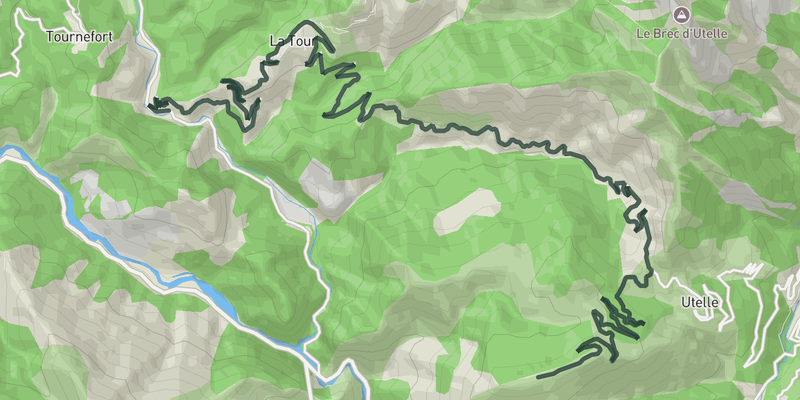 La Madone d'Utelle from La Tour elevation profile