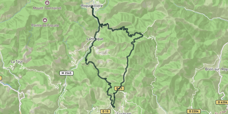 Col de Turini from Roquebillière route preview