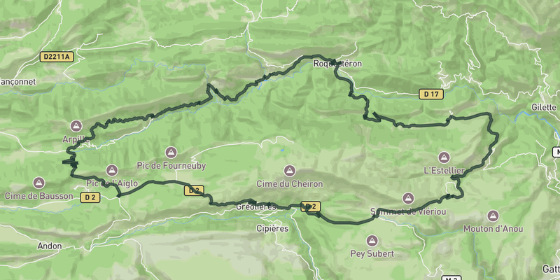 The Cheiron Loop route preview