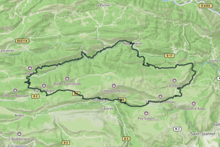 cycling map for The Cheiron Loop
