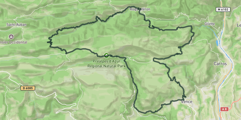 The long Cheiron Loop route preview