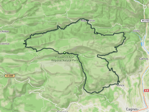 The long Cheiron Loop route map