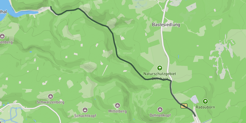 Through the Kalbetal up the Torfhaus elevation profile