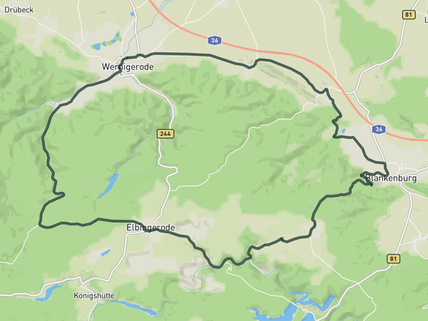 Elbingerode loop route map