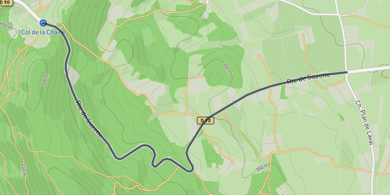 Col de la Chaine elevation profile