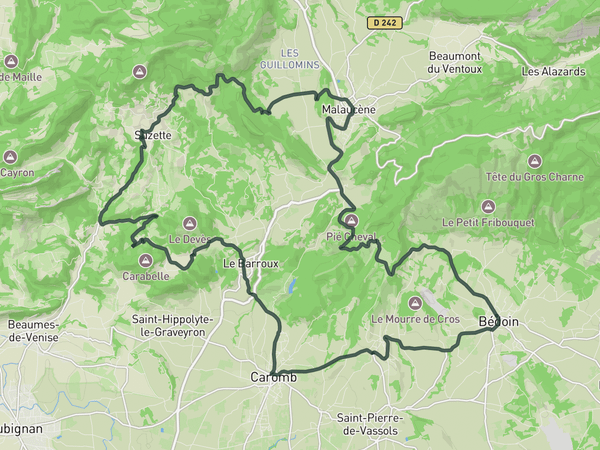 Scenic Coffee loop route map