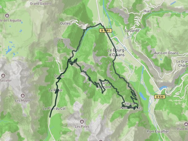 A touch of Strade Bianche in the Écrins National Park route map