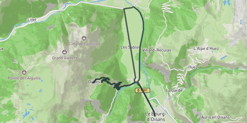 Oulles, the hidden gem road cycling route map