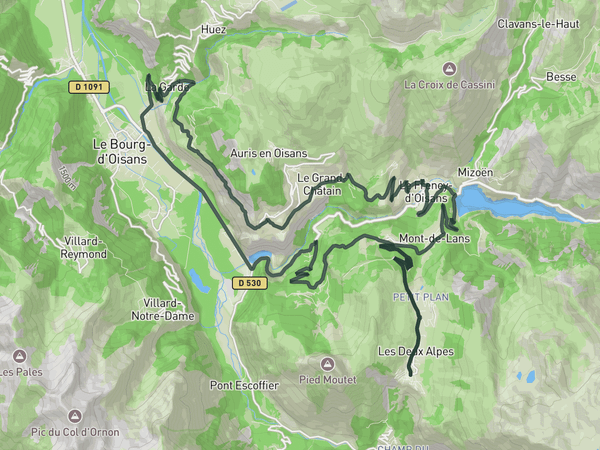 Route de la Roche route map