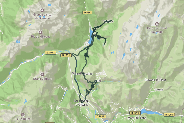 road cycling route map for The last Confession