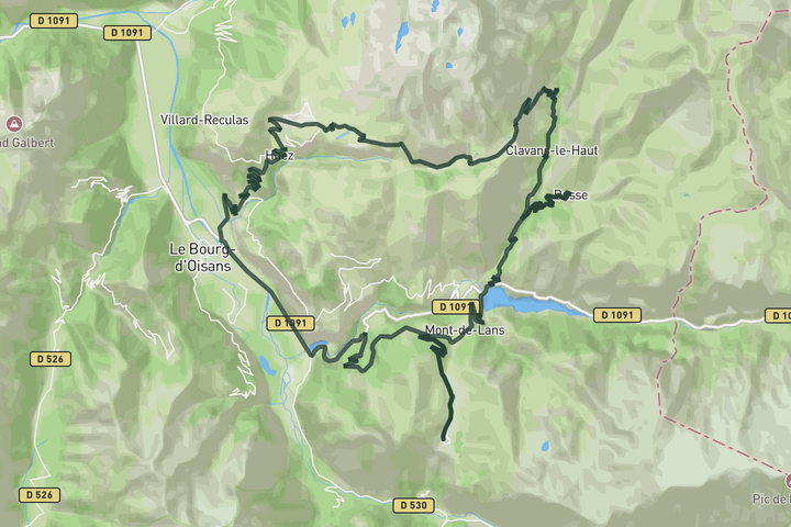 The majestic Sarenne route map