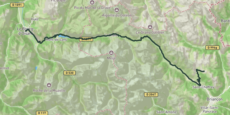 The mighty Granon road cycling route map