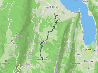 Col de Leschaux from Saint-Jorioz