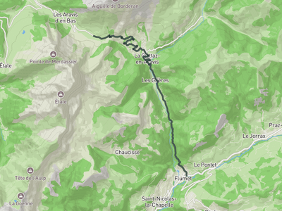 Col des Aravis from Flumet