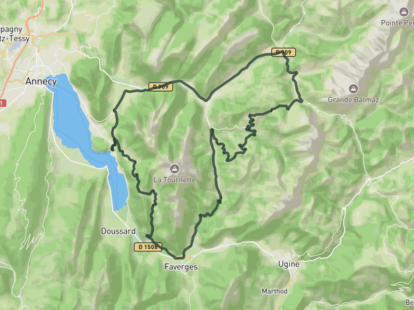 Col de la Forclaz, Plan Bois and Col de la Croix-Fry route map
