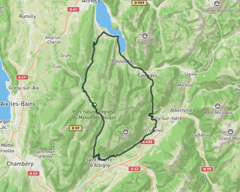 Cols de Leschaux, Frêne and Tamié from Saint-Jorioz