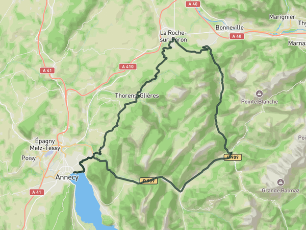 Tour des Glières route map