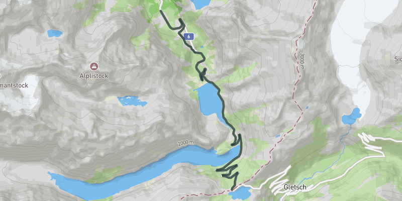 Grimsel Pass elevation profile