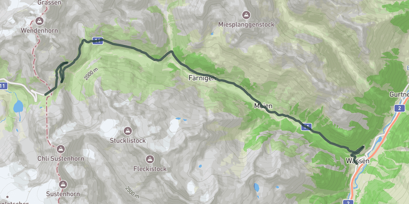 Susten Pass elevation profile